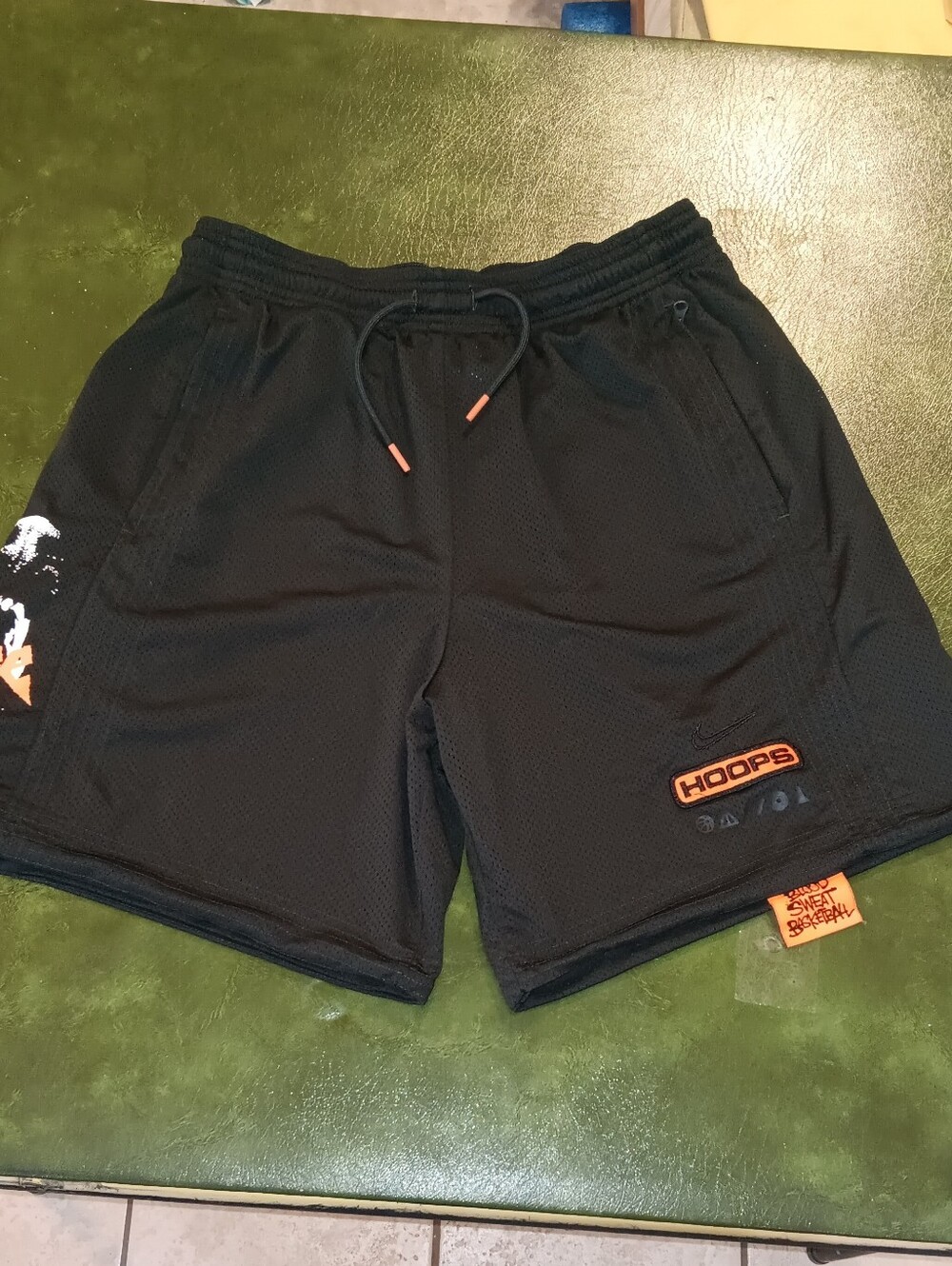 Men's Black Nike Large Force Blood Sweat Basketball Shorts